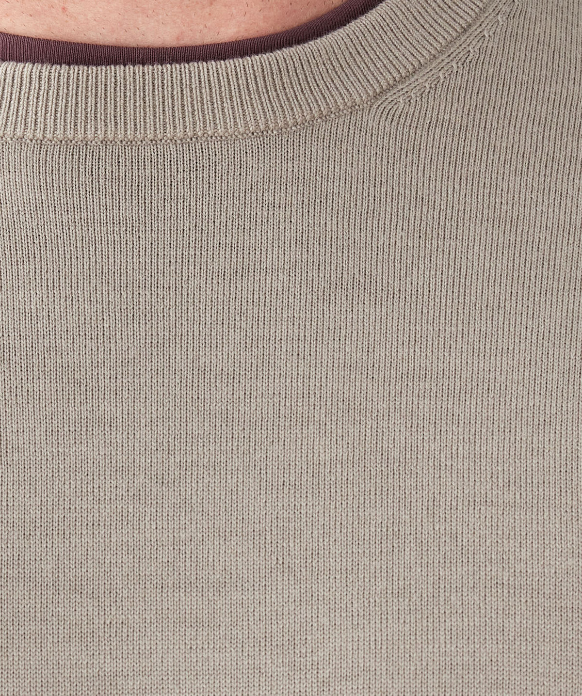 Merino Crew Neck Knit - Stone-GAZMAN