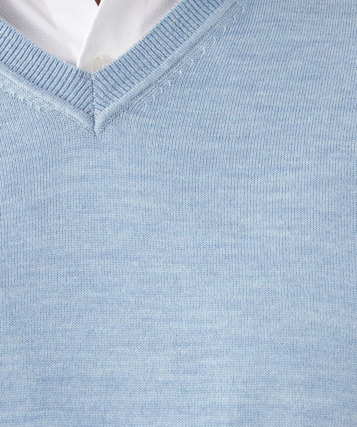 Merino V-Neck Knit - Sky Blue-GAZMAN