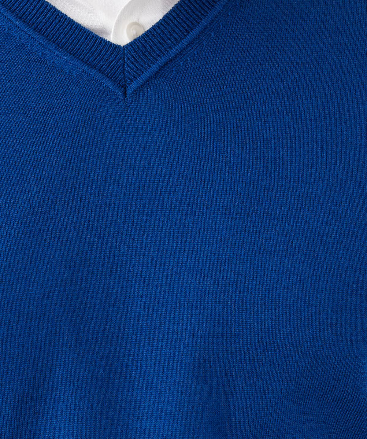 Merino V-Neck Knit - Cobalt-GAZMAN