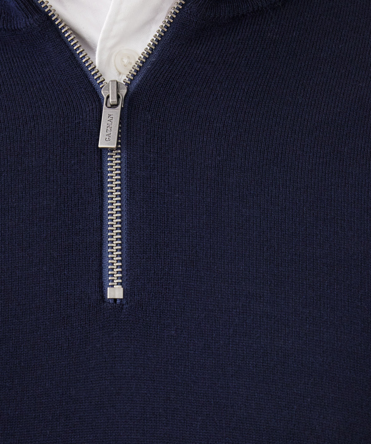 Merino Half Zip Knit - Navy-GAZMAN