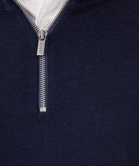 Merino Half Zip Knit - Navy-GAZMAN