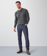 Merino Knit Polo - Dark Khaki-GAZMAN