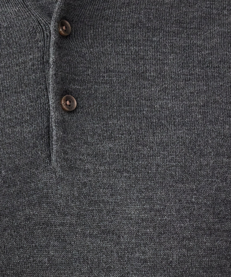 Merino Knit Polo - Dark Khaki-GAZMAN