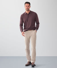 Merino Knit Polo - Wine-GAZMAN