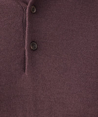Merino Knit Polo - Wine-GAZMAN
