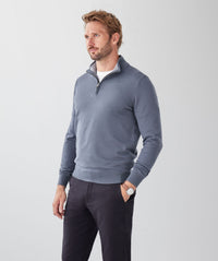 High Flex Half Zip Knit - Mid Grey-GAZMAN
