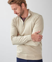 High Flex Half Zip Knit - Stone-GAZMAN
