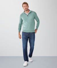 High Flex Half Zip Knit - Sage-GAZMAN