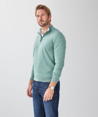 High Flex Half Zip Knit - Sage-GAZMAN