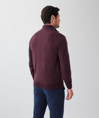 High Flex Half Zip Knit - Plum-GAZMAN