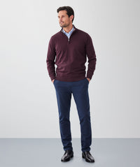 High Flex Half Zip Knit - Plum-GAZMAN