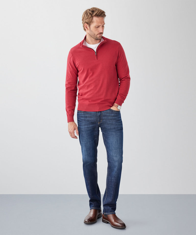 High Flex Half Zip Knit - Red-GAZMAN