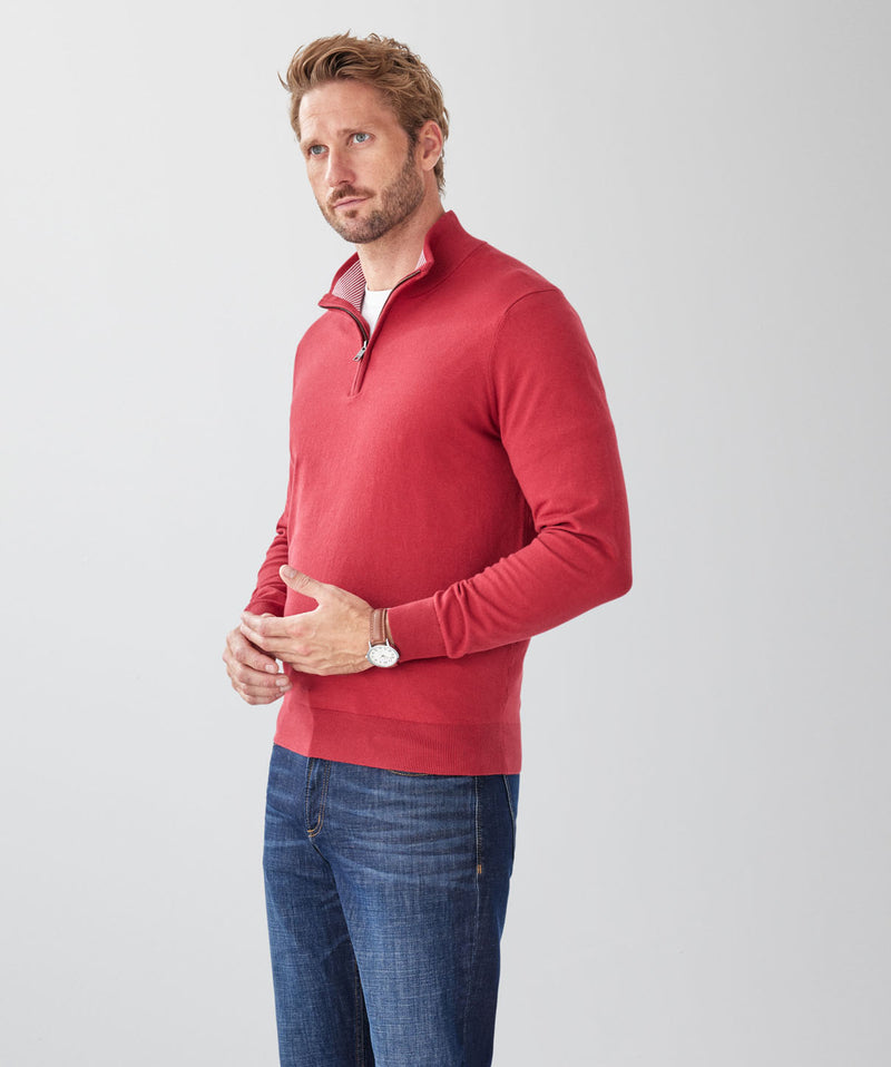High Flex Half Zip Knit - Red-GAZMAN