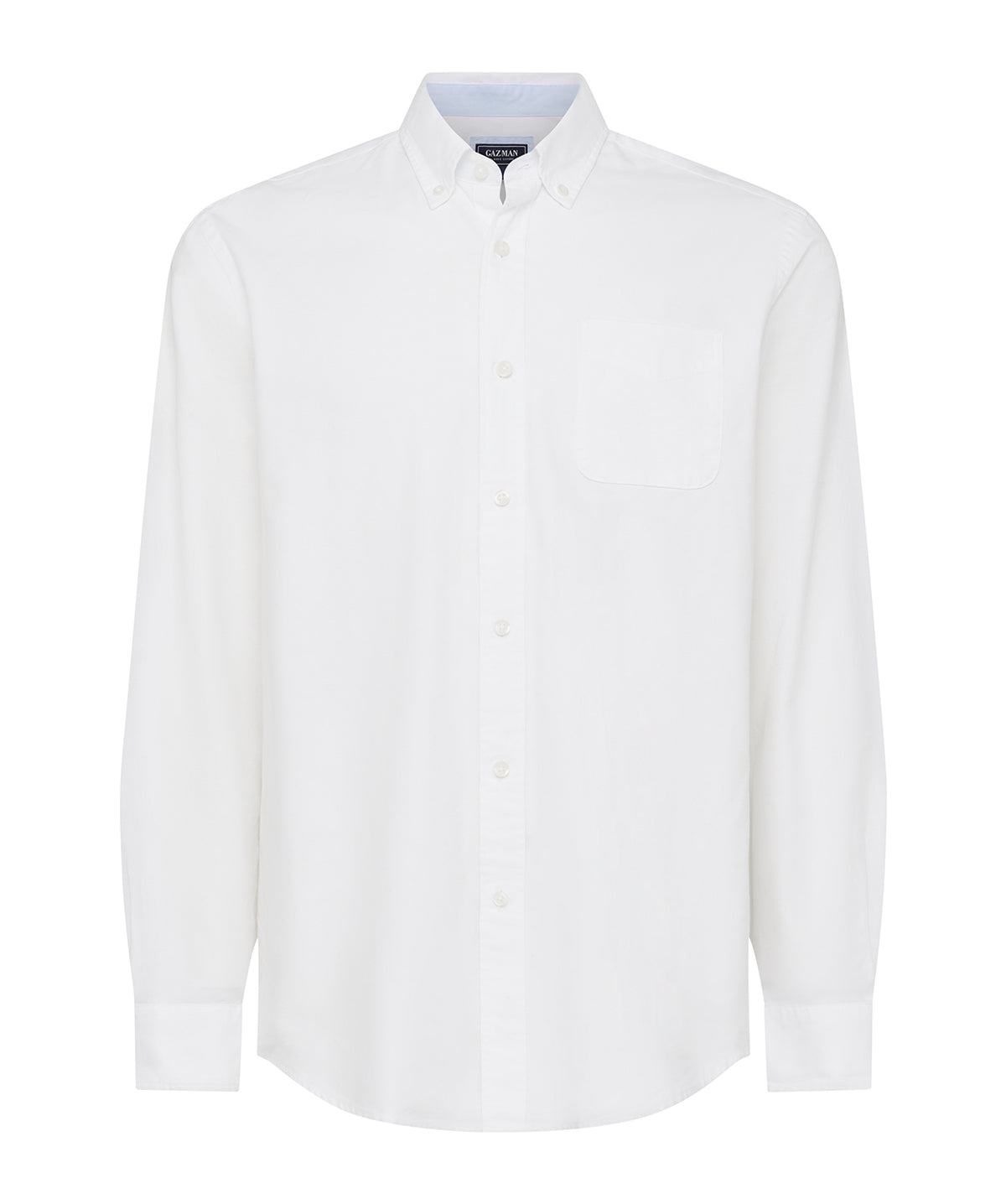 Plain Casual Oxford Long Sleeve Shirt - White