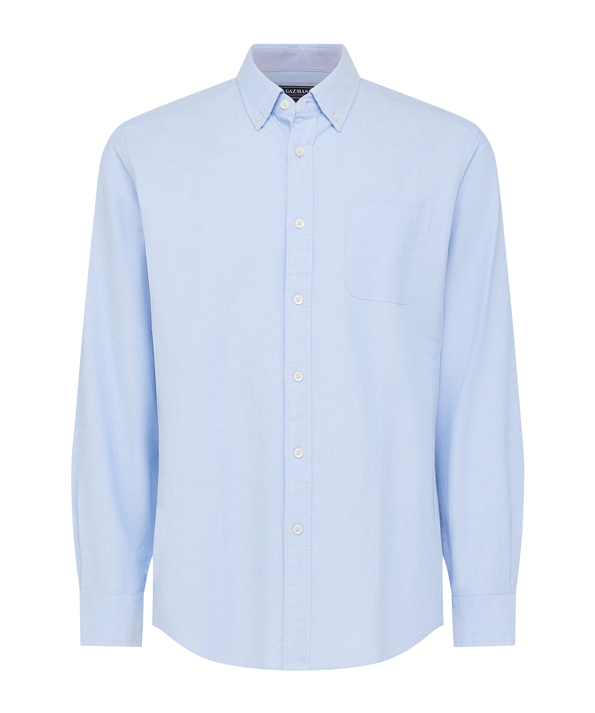 Plain Casual Oxford Long Sleeve Shirt - Blue-GAZMAN