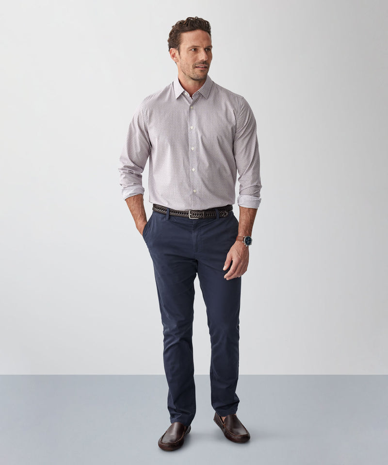 Easy Care Geo Print Long Sleeve Shirt - Multi-GAZMAN