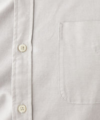 Tailored Fit Plain Casual Oxford Long Sleeve Shirt - Stone-GAZMAN