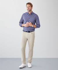GAZFLEX Performance Multi Check Long Sleeve Shirt - Navy-GAZMAN