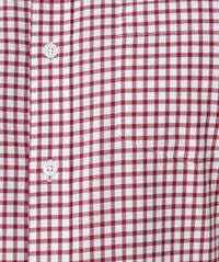 Easy Care Check Long Sleeve Shirt - Red-GAZMAN