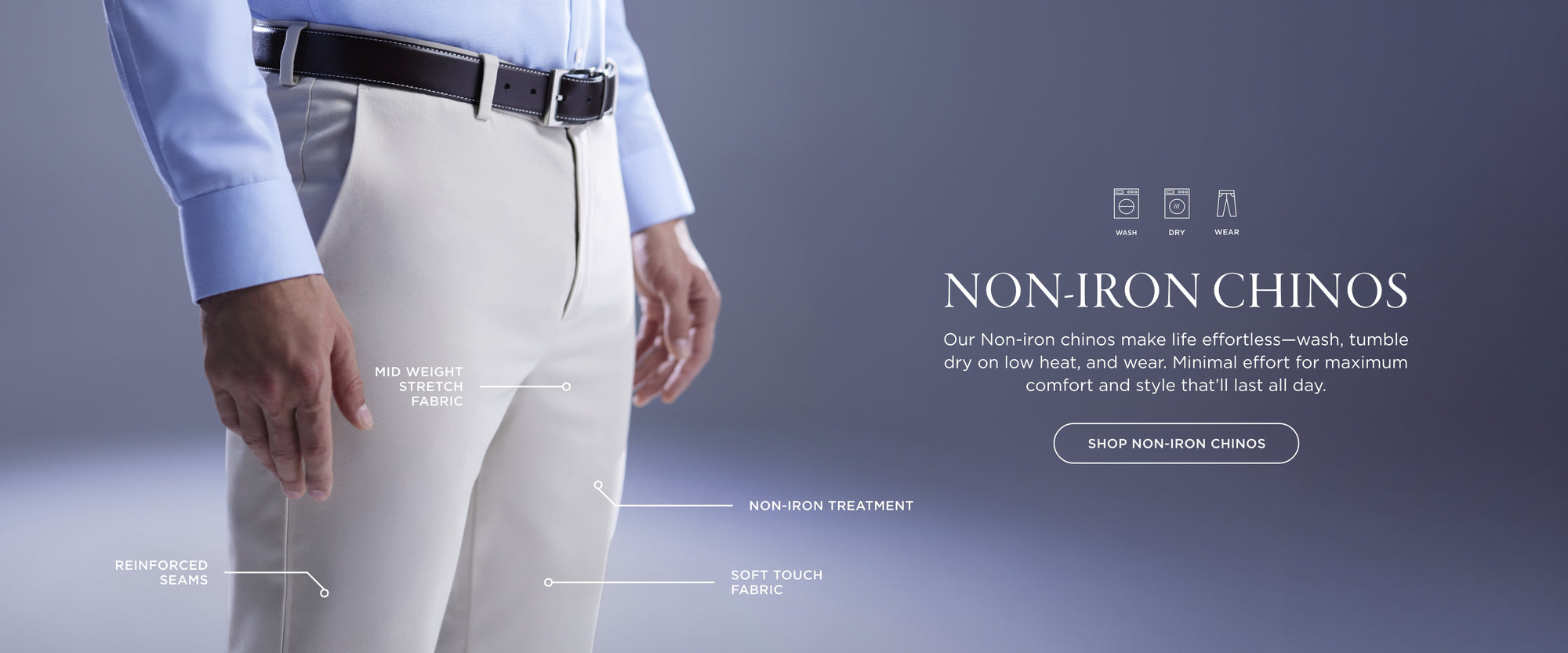 non-iron chinos