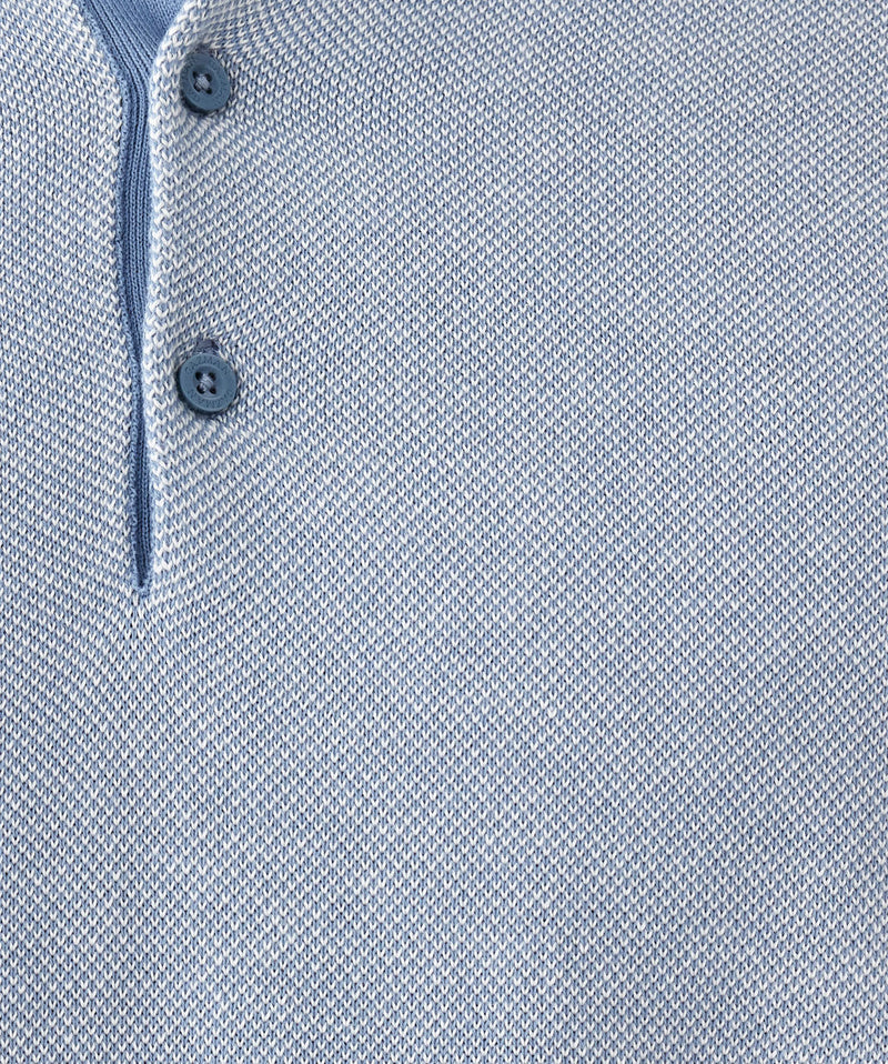 Birdseye Knit Polo - Steel-GAZMAN
