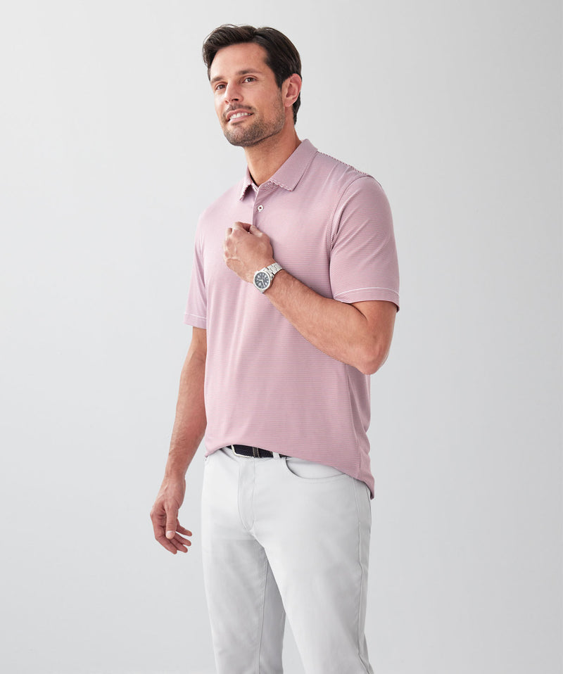 GAZFLEX Stripe Polo - Red-GAZMAN