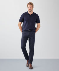Resort Collar Polo - Navy-GAZMAN
