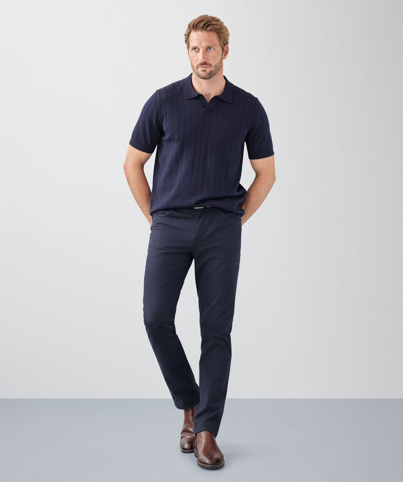 Resort Collar Polo - Navy-GAZMAN