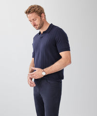 Resort Collar Polo - Navy-GAZMAN