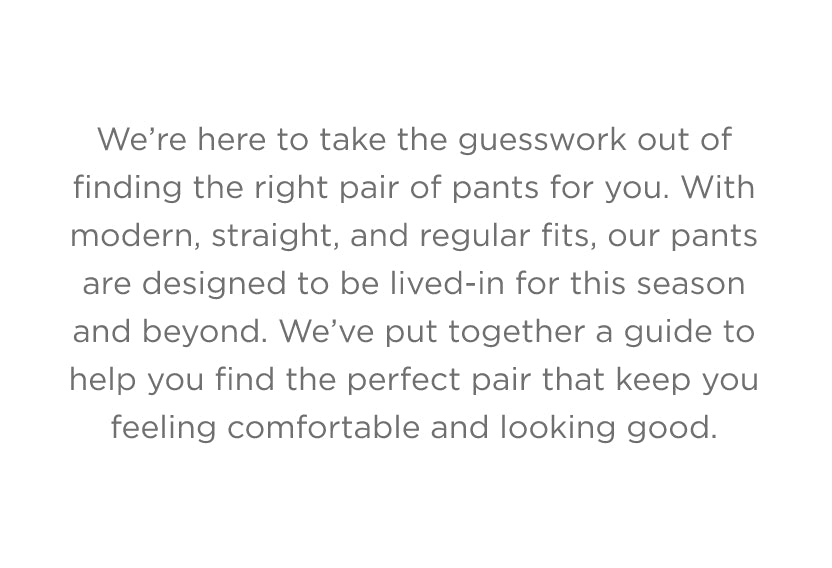 Men's Pant Fit Guide Modern, Straight & Regular Fit GAZMAN