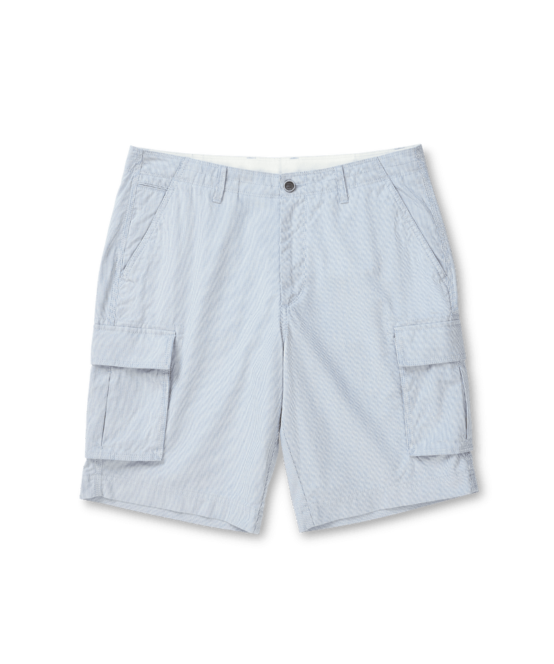 Stripe Cargo Shorts - Blue-GAZMAN