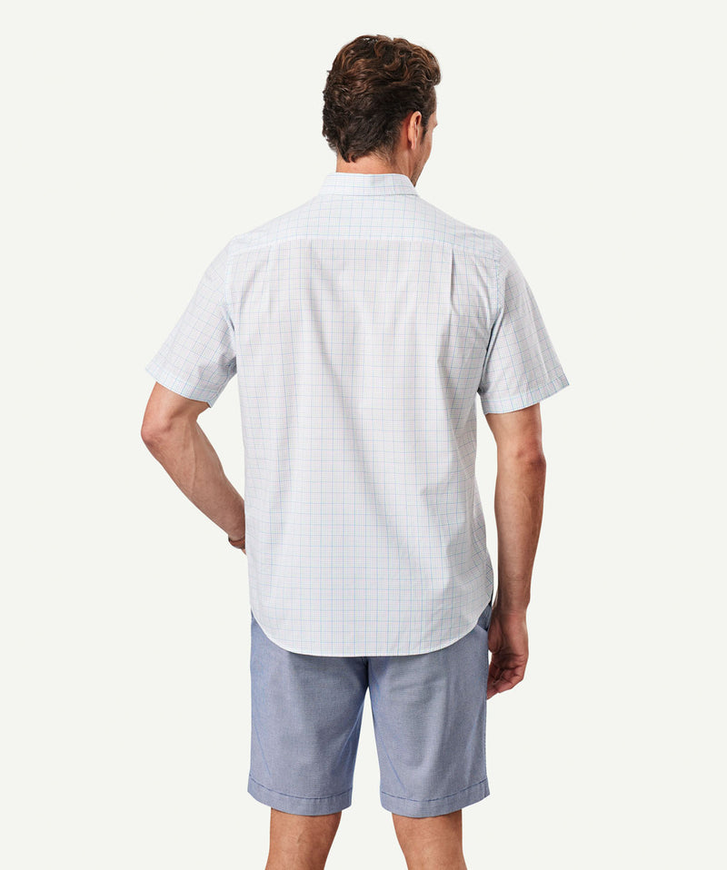 Casual Multi Check Short Sleeve Shirt - Multi Check-GAZMAN