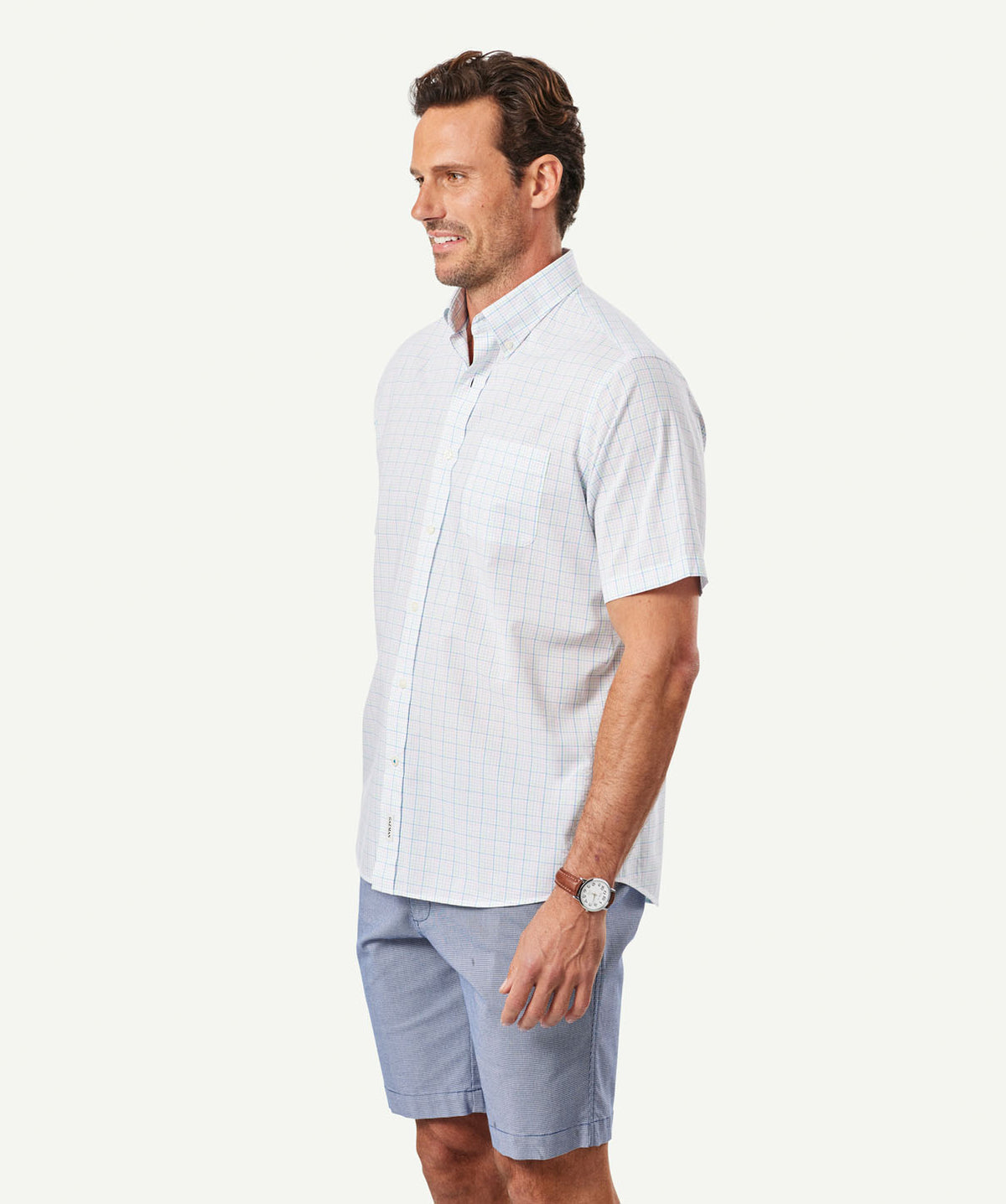 Casual Multi Check Short Sleeve Shirt - Multi Check-GAZMAN