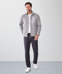 GAZFLEX Zip Through Sweat - Grey Melange-GAZMAN