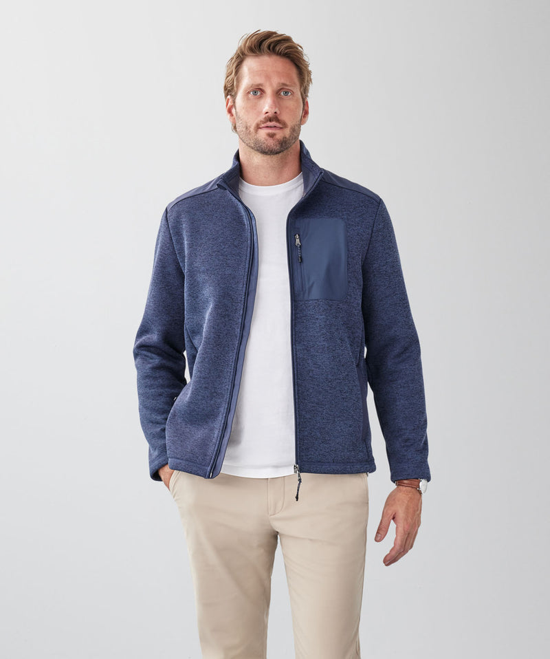 GAZFLEX Zip Through Sweat - Denim Mix-GAZMAN