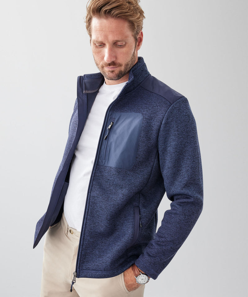 GAZFLEX Zip Through Sweat - Denim Mix-GAZMAN