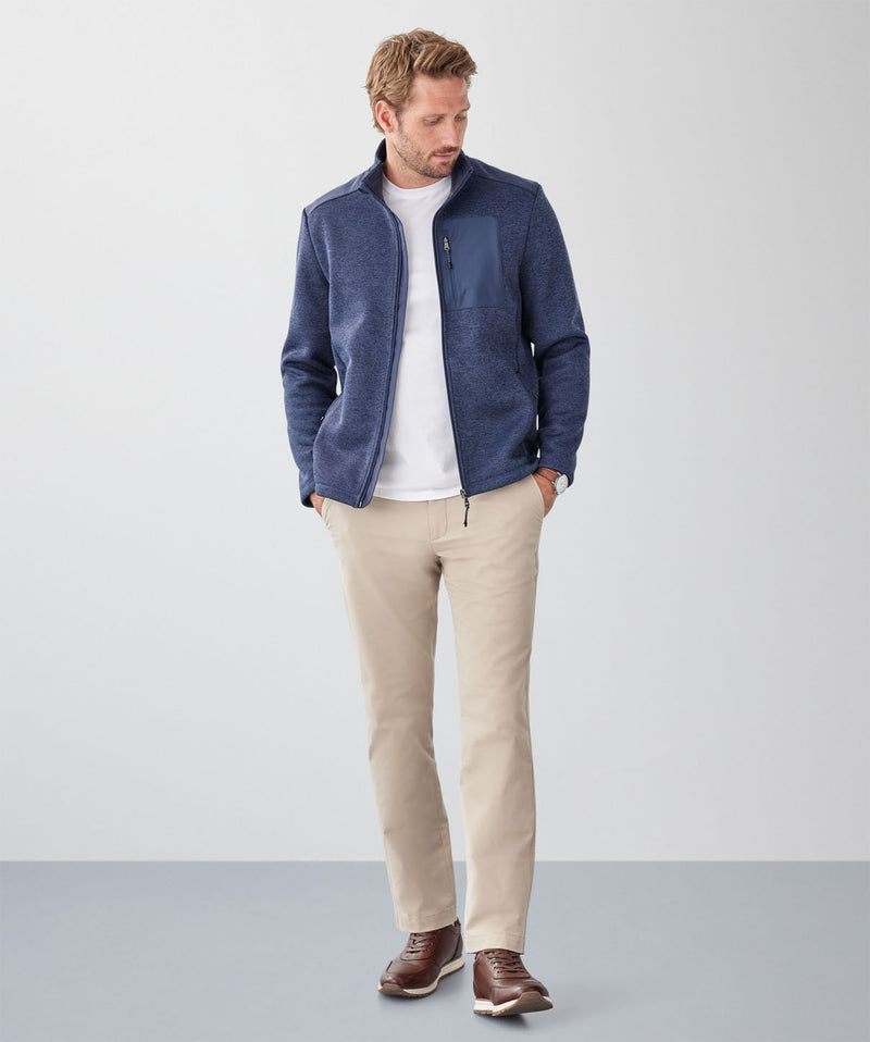 GAZFLEX Zip Through Sweat - Denim Mix-GAZMAN