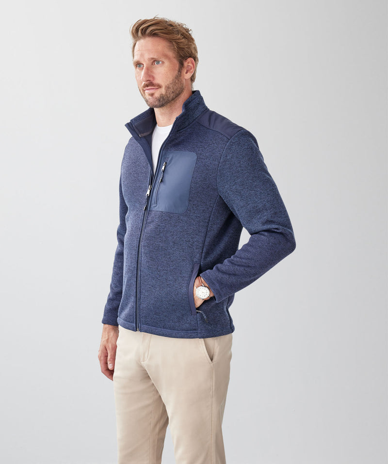 GAZFLEX Zip Through Sweat - Denim Mix-GAZMAN