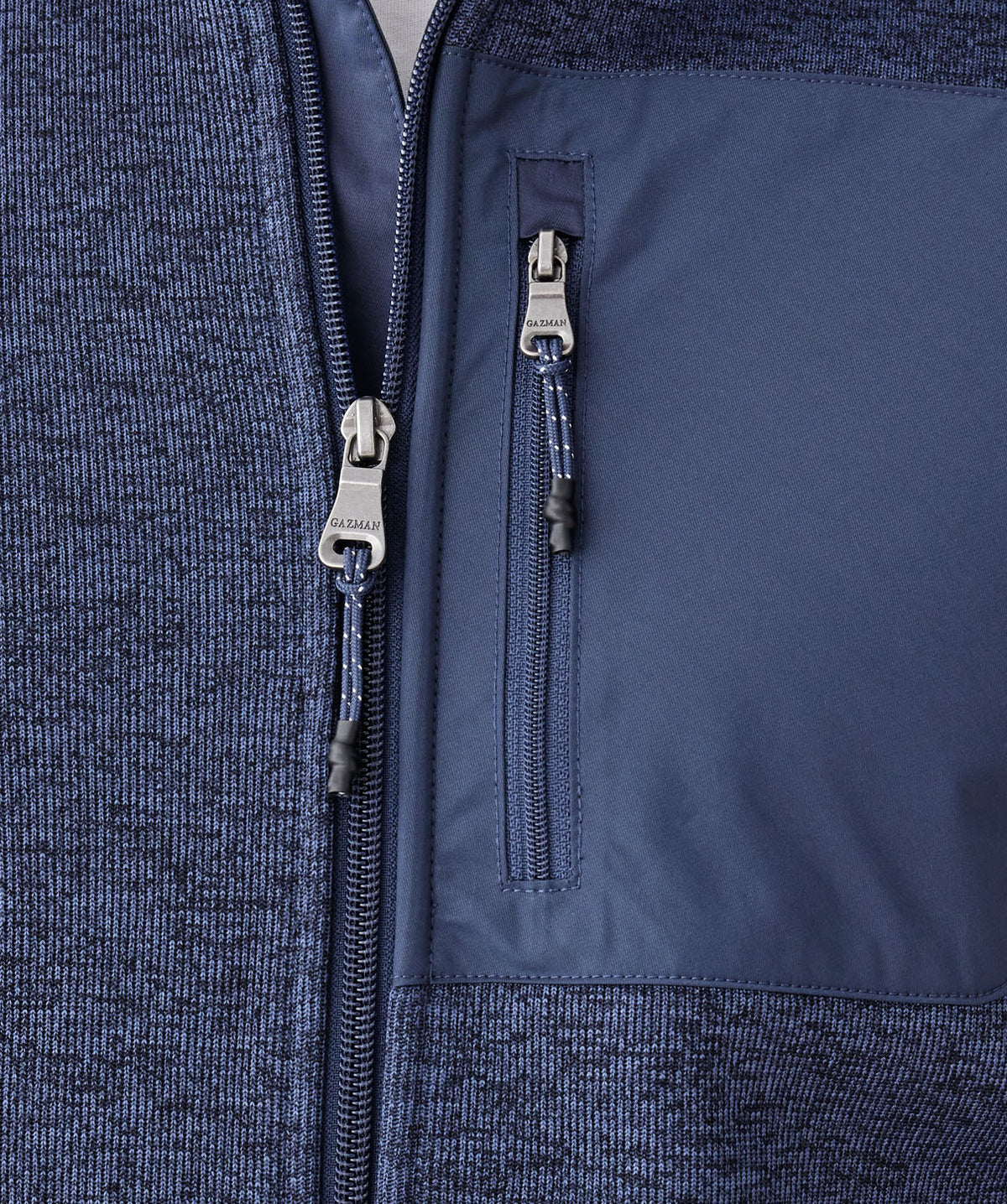 GAZFLEX Zip Through Sweat - Denim Mix-GAZMAN