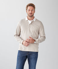 Plain Rugby Jumper - Taupe-GAZMAN
