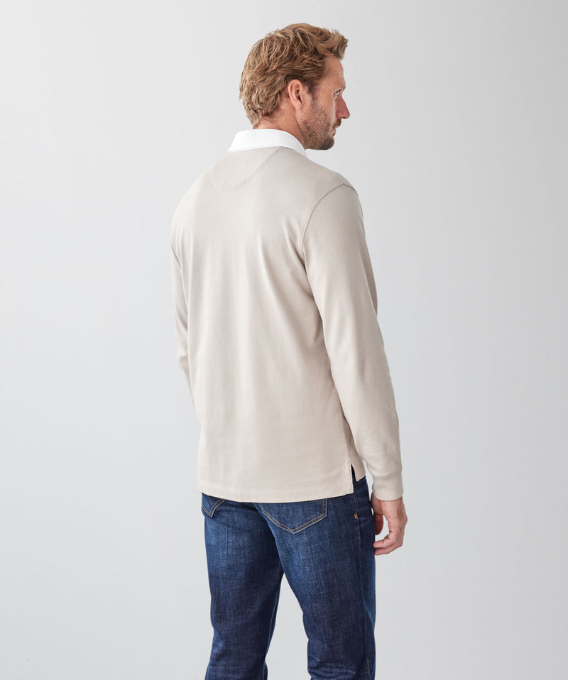 Plain Rugby Jumper - Taupe-GAZMAN