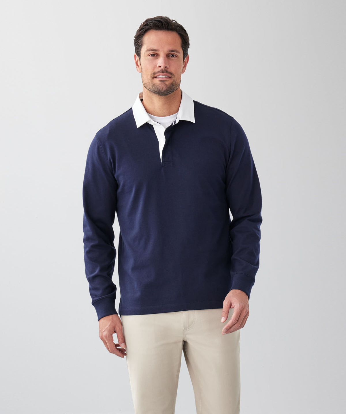 Plain Rugby Jumper - Navy - sweats - GAZMAN