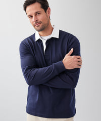 Plain Rugby Jumper - Navy-GAZMAN