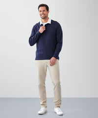Plain Rugby Jumper - Navy-GAZMAN
