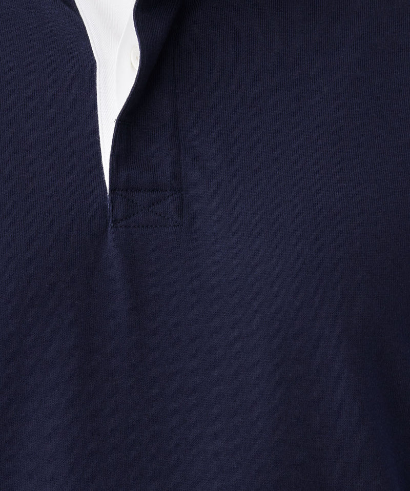 Plain Rugby Jumper - Navy-GAZMAN