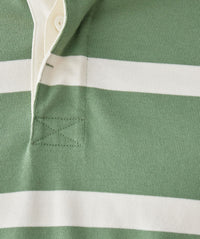 Striped Rugby Jumper - Sage-GAZMAN
