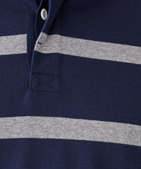 Striped Rugby Jumper - Navy-GAZMAN