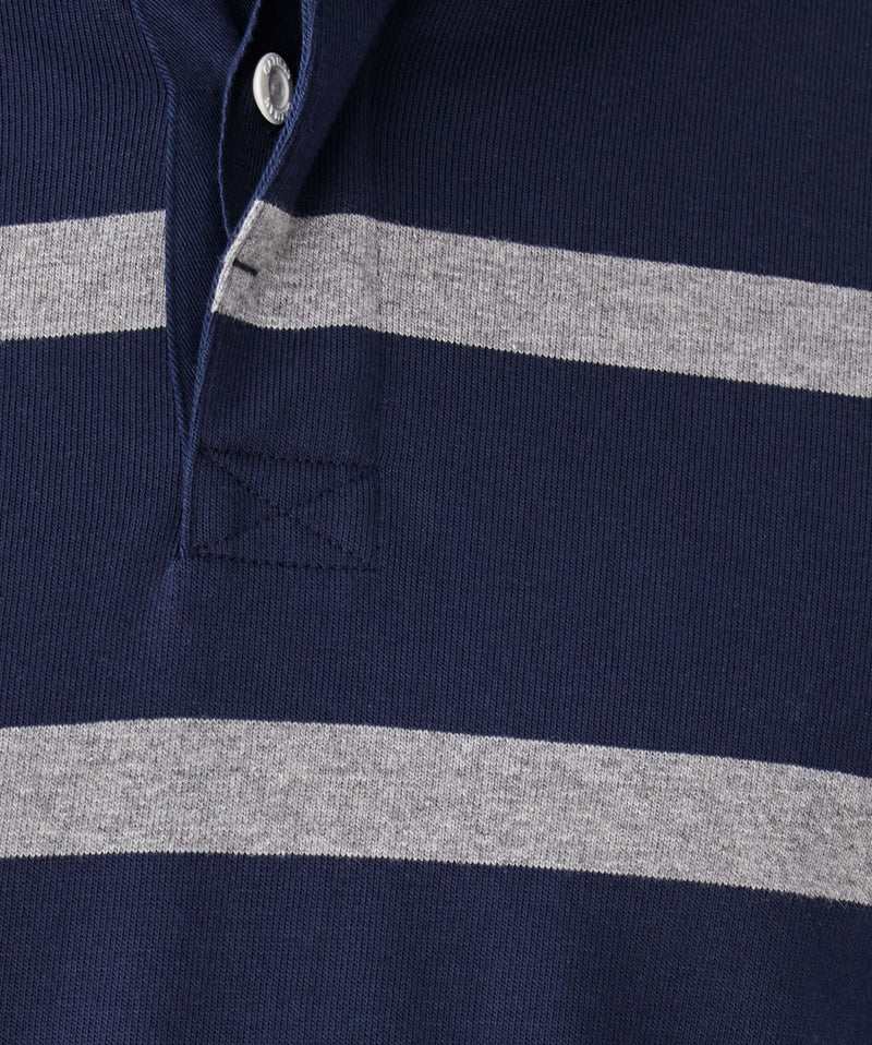 Striped Rugby Jumper - Navy-GAZMAN