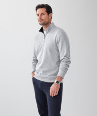 Half Zip Sweat - Grey Melange-GAZMAN