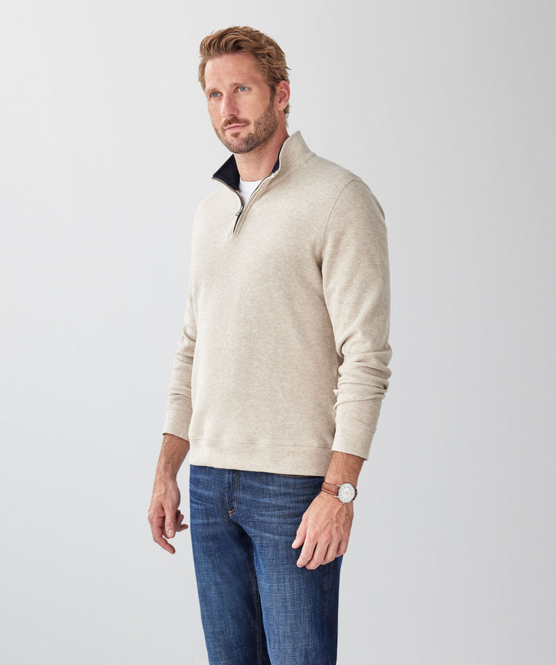 Half Zip Sweat - Sand-GAZMAN
